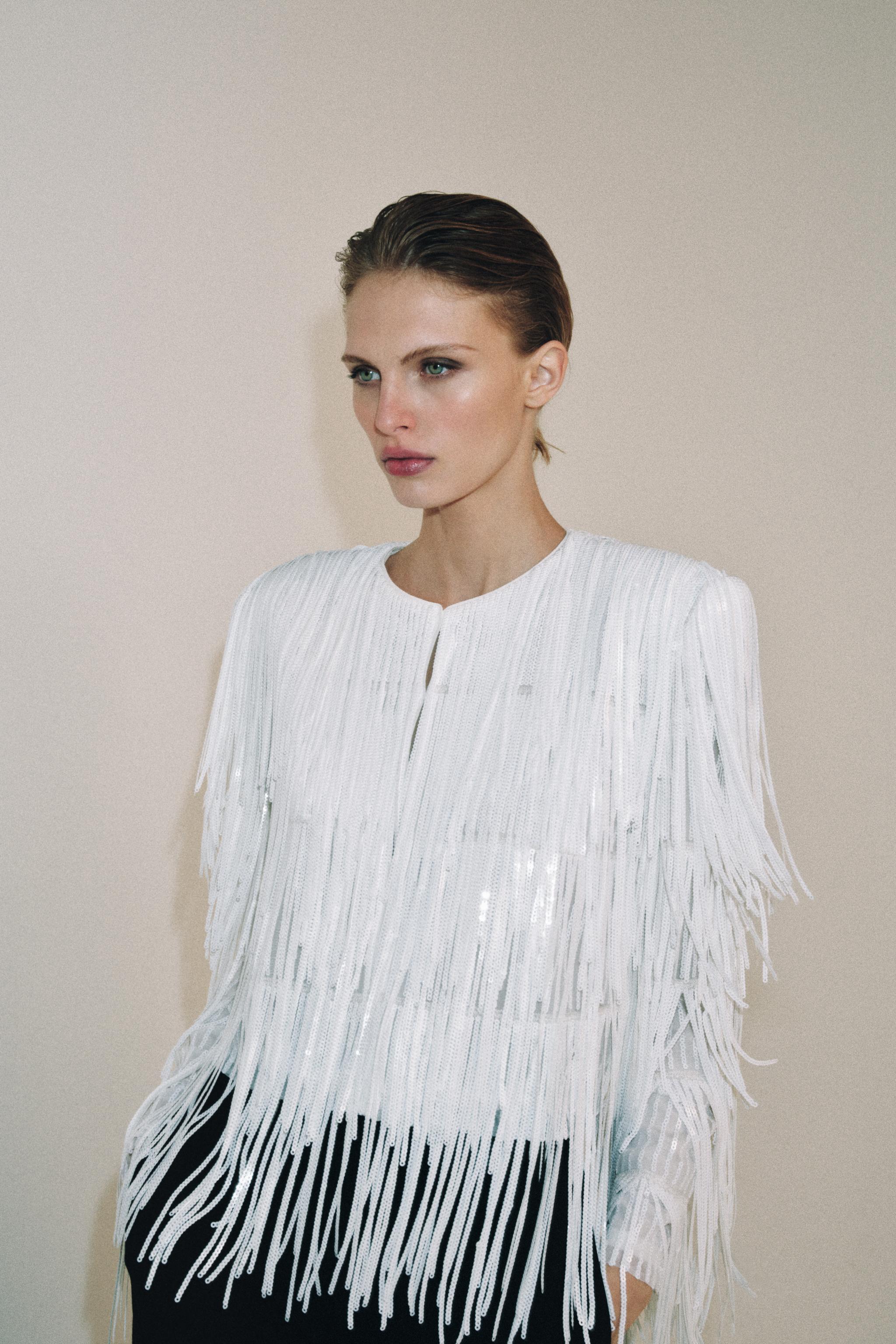 VESTE FRANGES PAILLETTES ZW COLLECTION